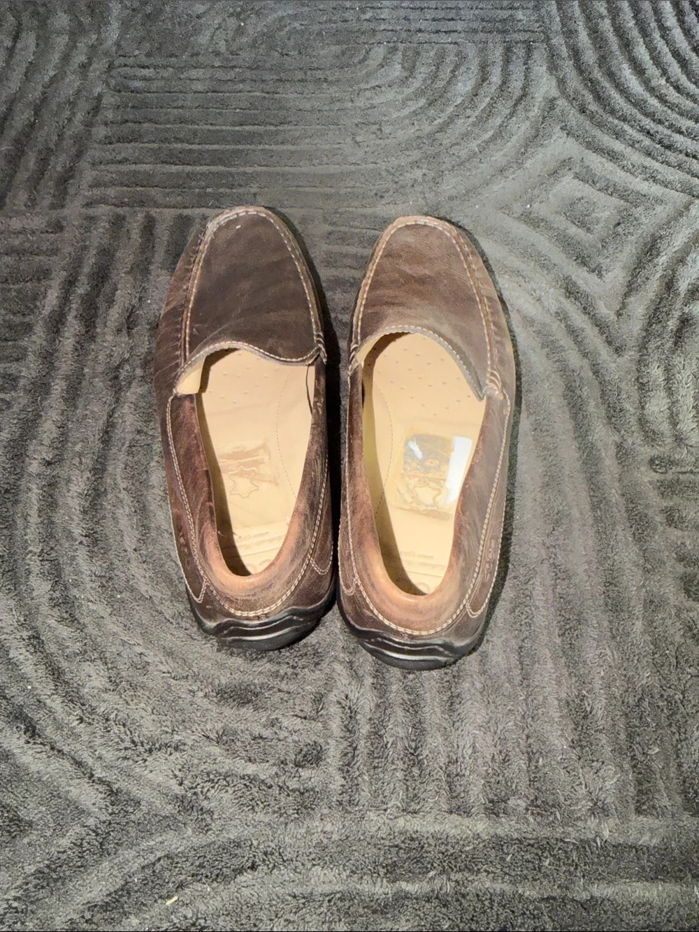 Ecco Men’s Dark Brown Leather Slip-On Loafers